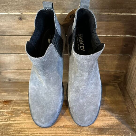 New NWOB Mens Born Shane Gray Suede Comfort Chelsea‎ Ankle Boots Size 12 M main image 5